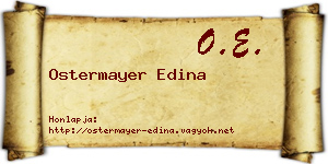 Ostermayer Edina névjegykártya