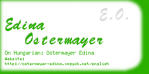 edina ostermayer business card